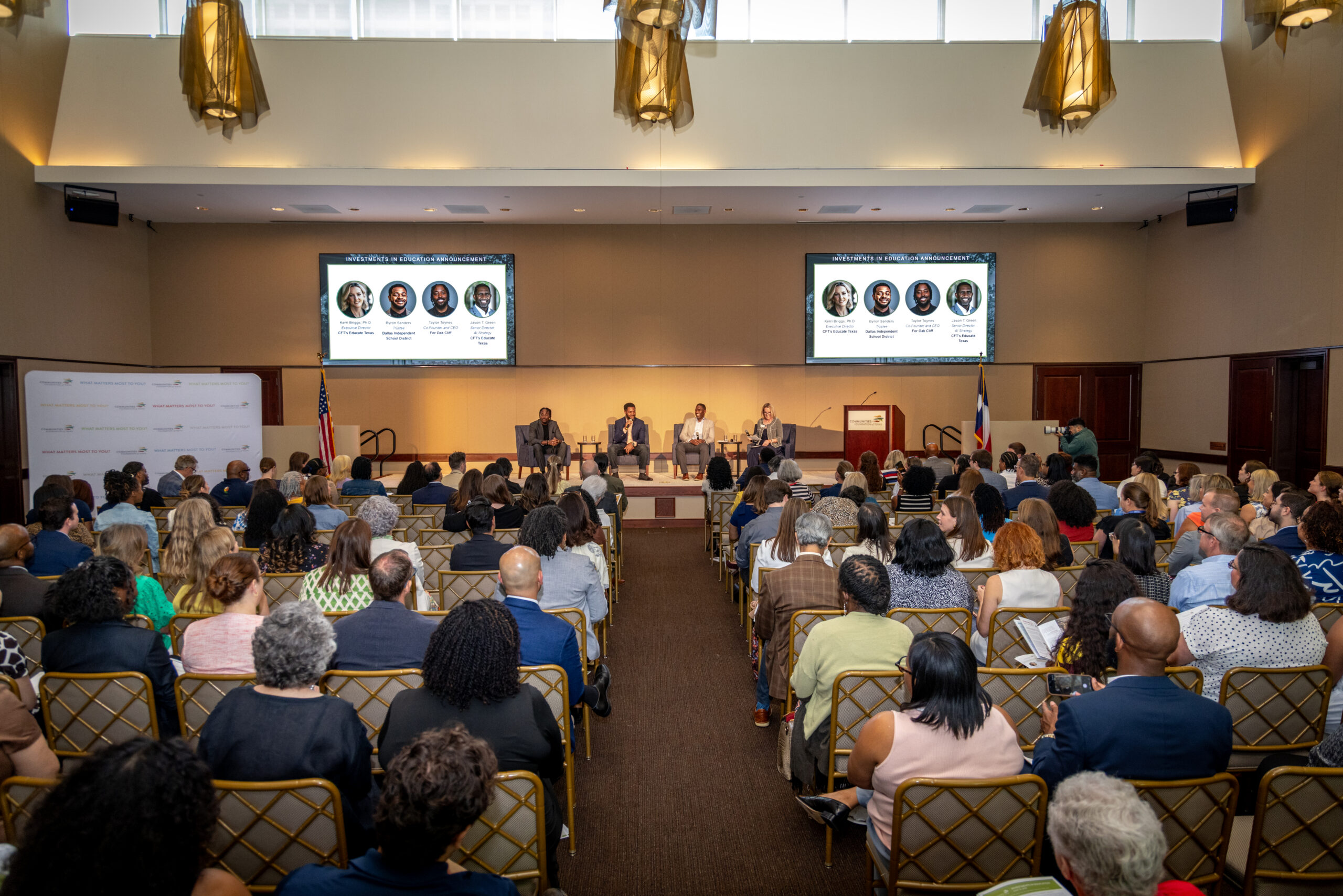 6/24/26 - (From left) Taylor Toynes (For Oak Cliff), Byron Sanders (Dallas ISD), Jason Green (CFT's Educate Texas) and Kerri Briggs, Ph.D. (CFT's Educate Texas)