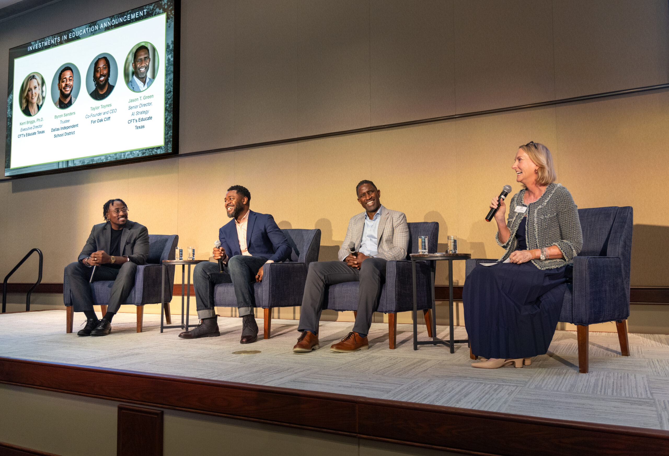 6/24/26 - (From left) Taylor Toynes (For Oak Cliff), Byron Sanders (Dallas ISD), Jason Green (CFT's Educate Texas) and Kerri Briggs, Ph.D. (CFT's Educate Texas)