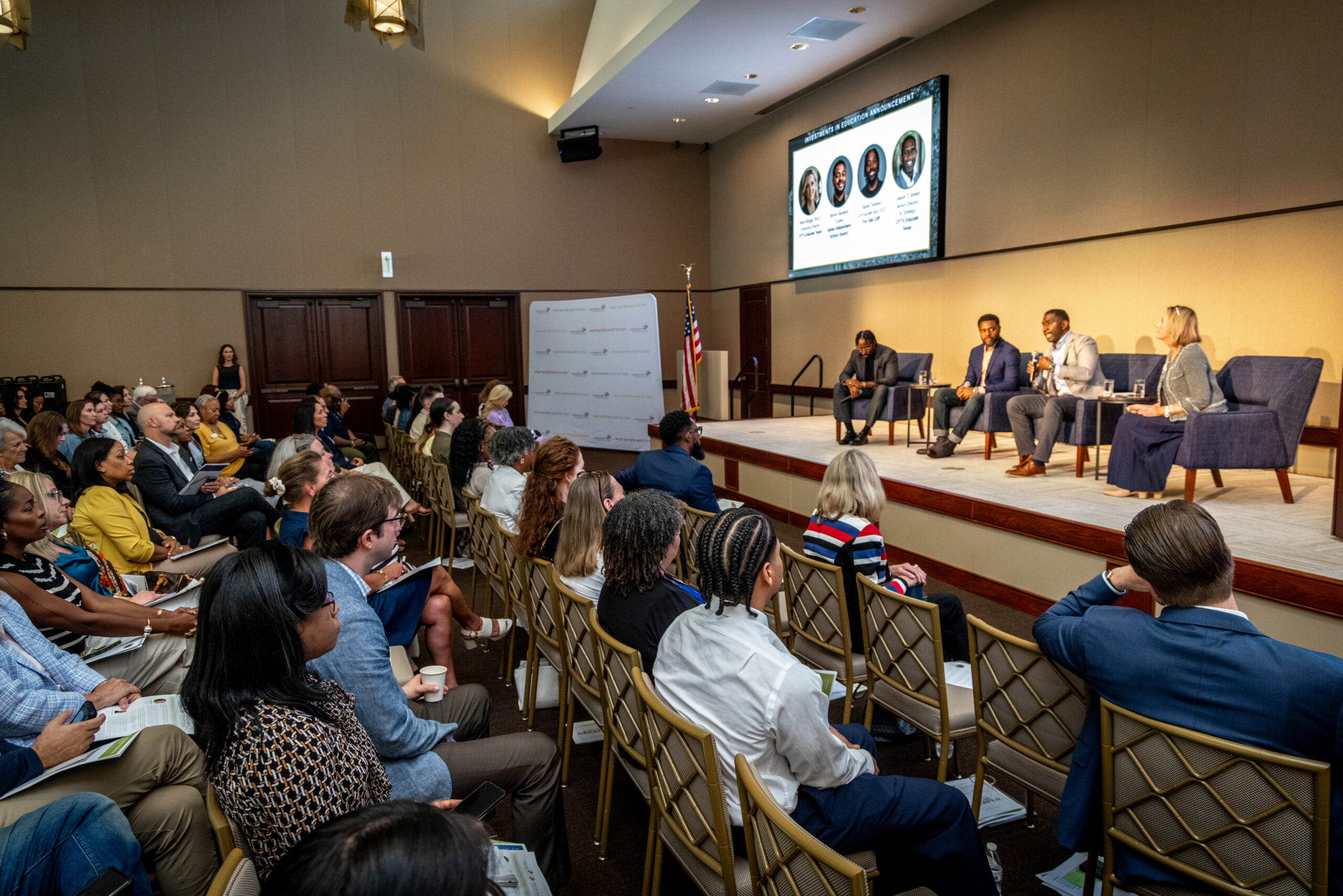 6/24/26 - (From left) Taylor Toynes (For Oak Cliff), Byron Sanders (Dallas ISD), Jason Green (CFT's Educate Texas) and Kerri Briggs, Ph.D. (CFT's Educate Texas)