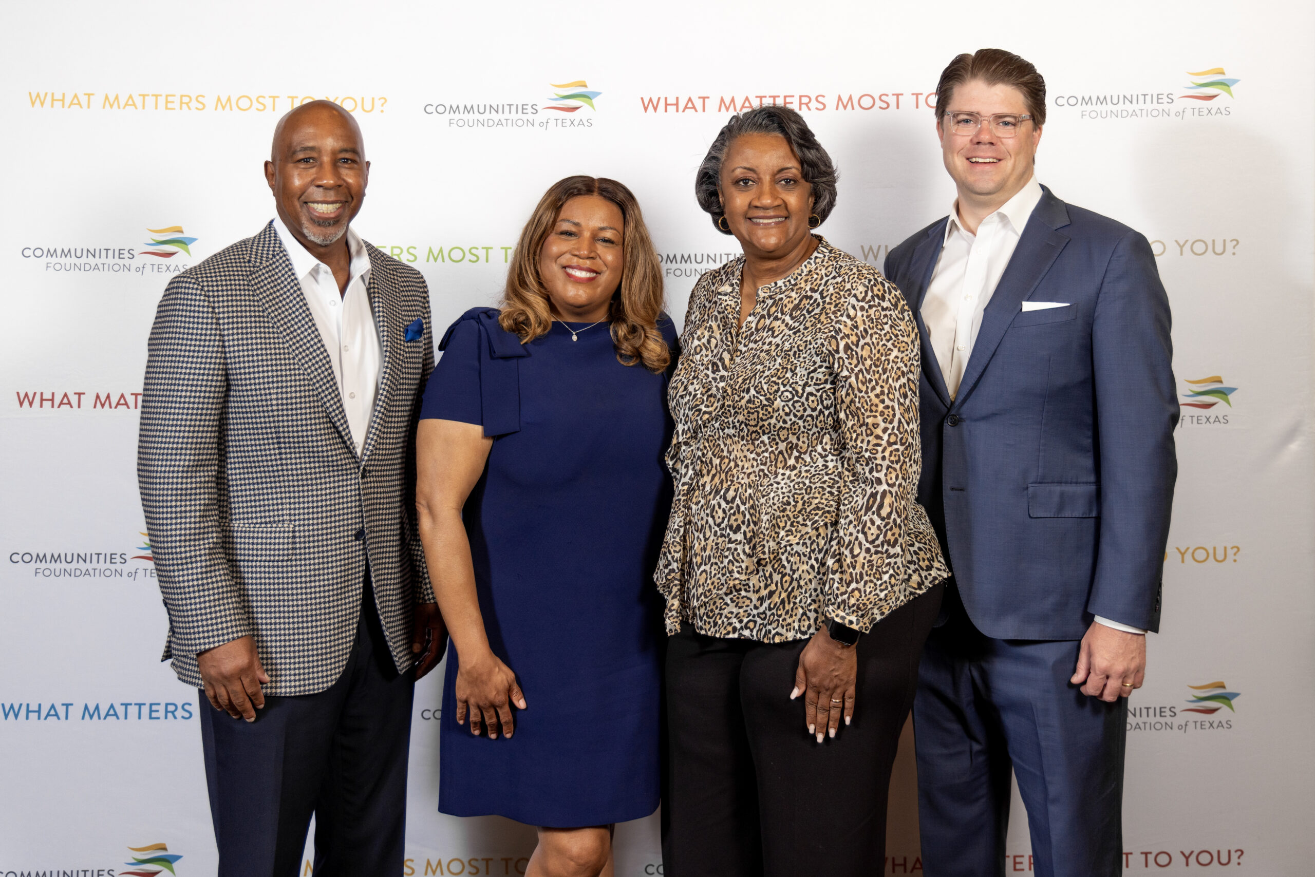 6/24/26 - (From left) Wayne White (CFT), Vickie Allen (The Dallas Foundation), Angela Woodson (The Dallas Foundation) and Robert Kent (CFT)