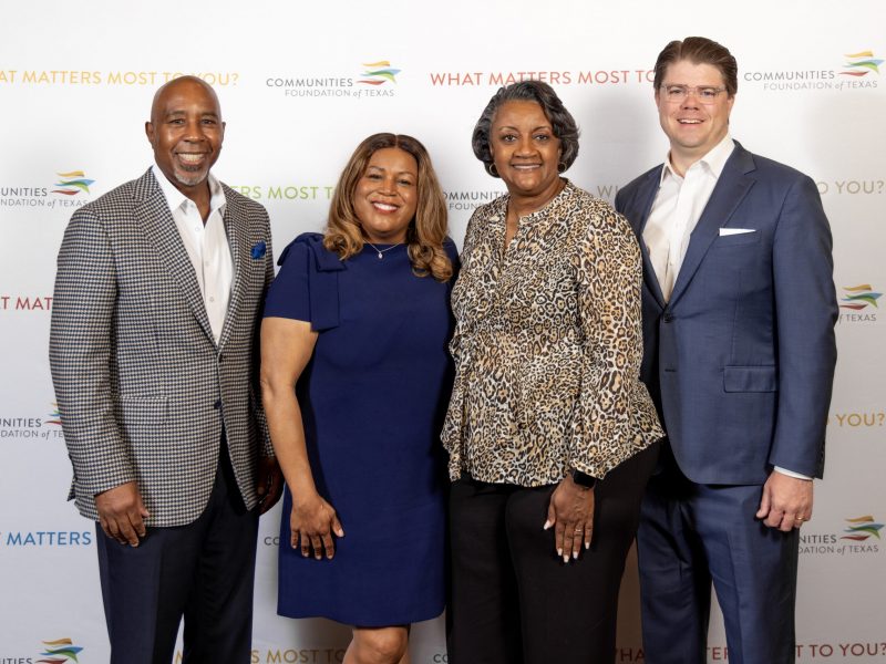 6/24/26 - (From left) Wayne White (CFT), Vickie Allen (The Dallas Foundation), Angela Woodson (The Dallas Foundation) and Robert Kent (CFT)